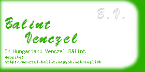 balint venczel business card