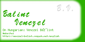 balint venczel business card